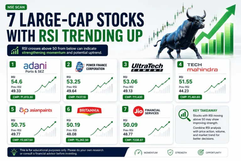 7 Large-Cap Stocks Showing Strength as RSI Moves Above 50